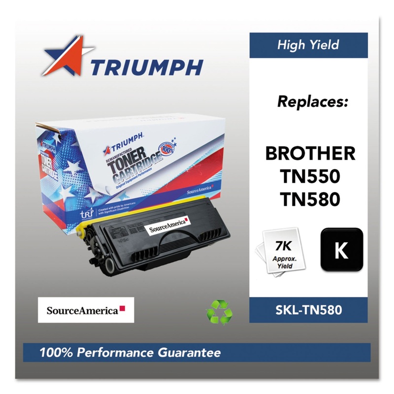 751000NSH0349 REMANUFACTURED TN580 HIGH-YIELD TONER, 7000 PAGE-YIELD, BLACK