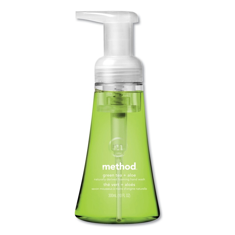FOAMING HAND WASH, GREEN TEA/ALOE, 10 OZ PUMP BOTTLE, 6/CARTON