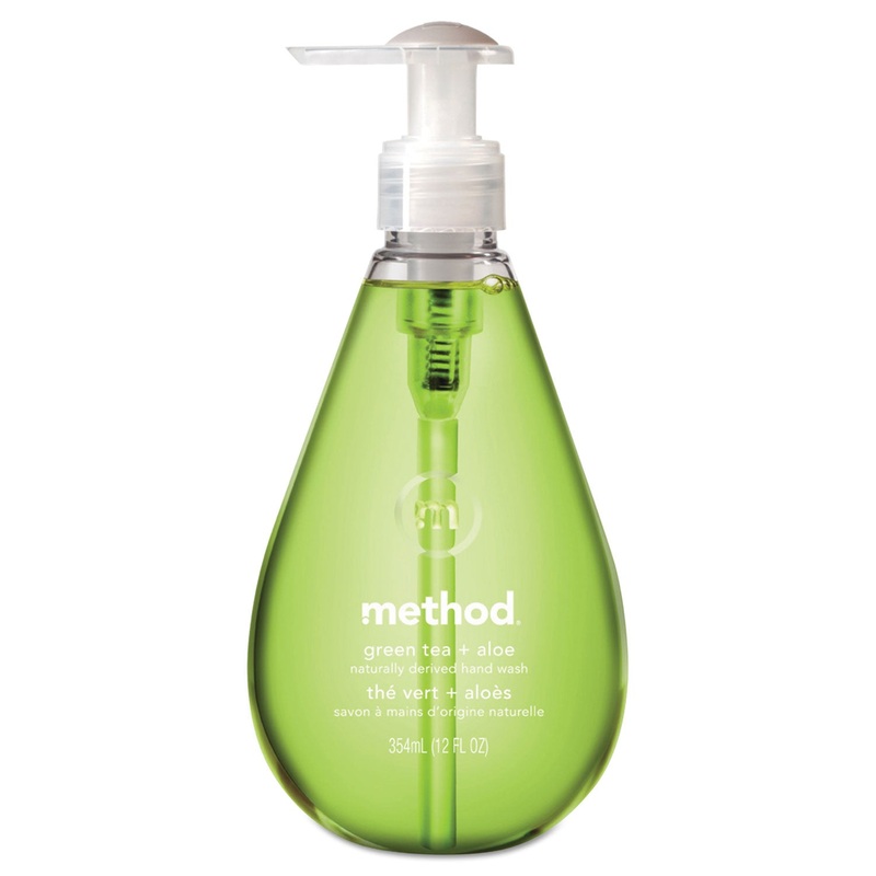 GEL HAND WASH, GREEN TEA AND ALOE, 12 OZ PUMP BOTTLE