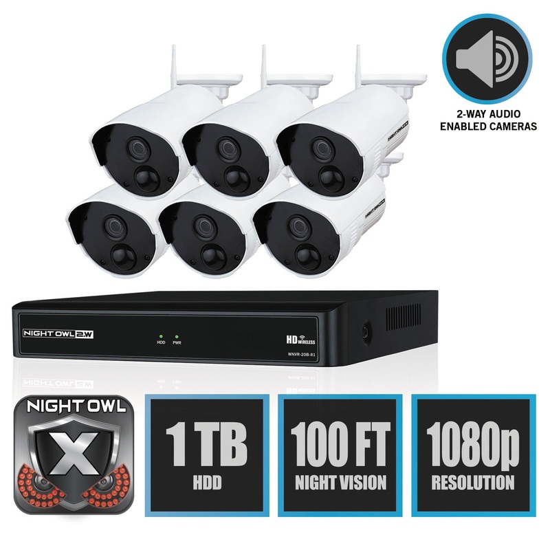 8 CHANNEL 1080P WIRELESS SMART SECURITY HUB, 3MP RESOLUTION