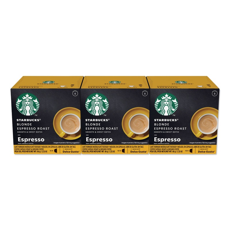 STARBUCKS COFFEE CAPSULES, BLONDE ESPRESSO ROAST, 36/CARTON