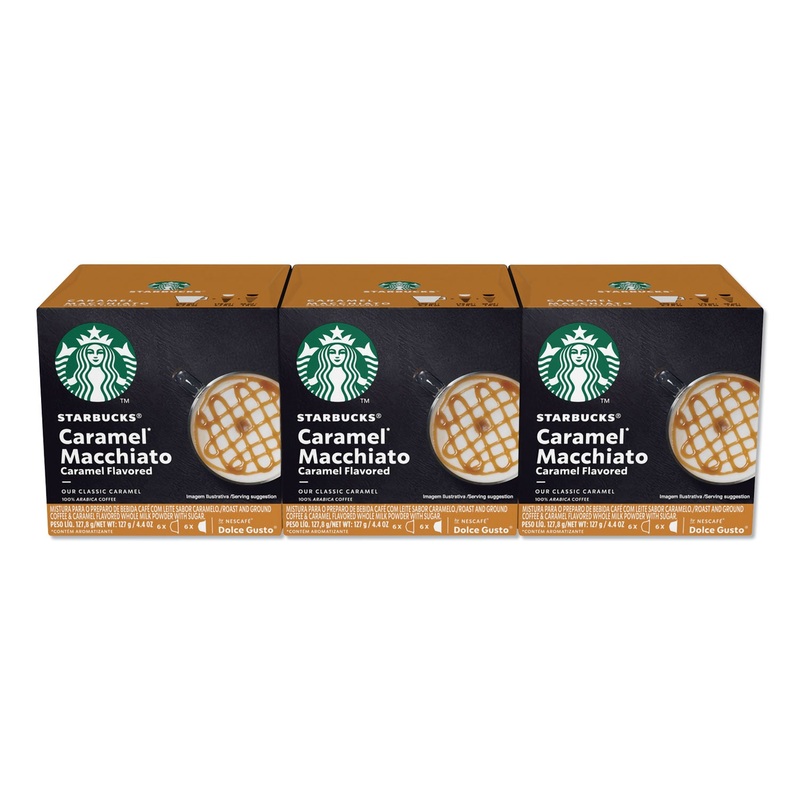 STARBUCKS COFFEE CAPSULES, CARAMEL MACCHIATO, 36/CARTON