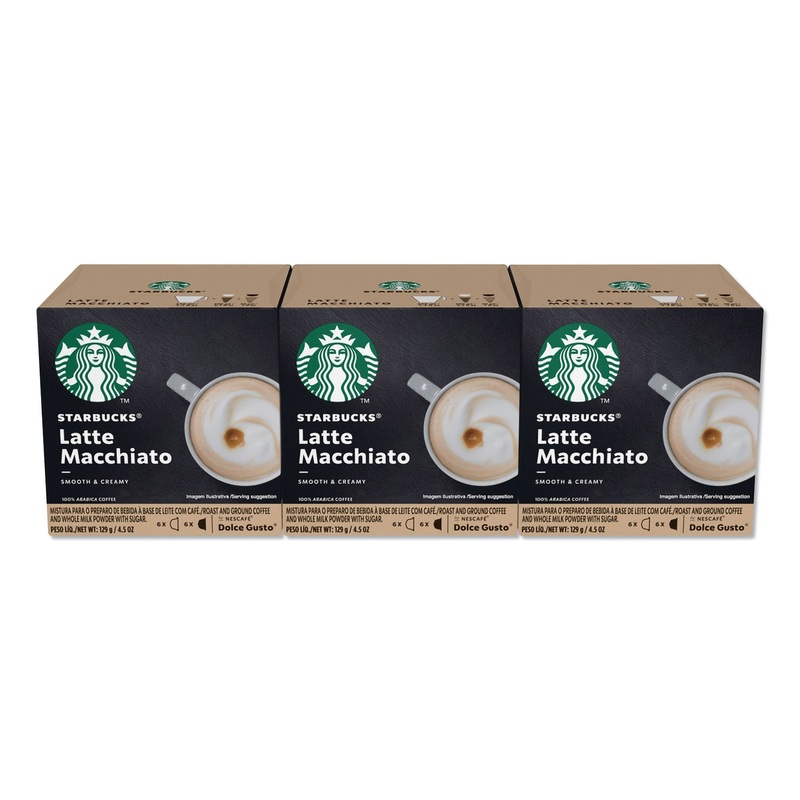 STARBUCKS COFFEE CAPSULES, LATTE MACCHIATO, 36/CARTON