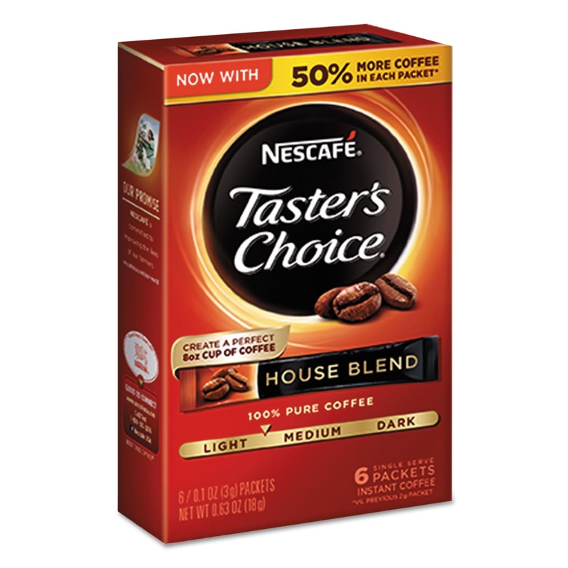Taster’s Choice House Blend Instant Coffee, 0.1oz Stick, 6/box, 12box/carton