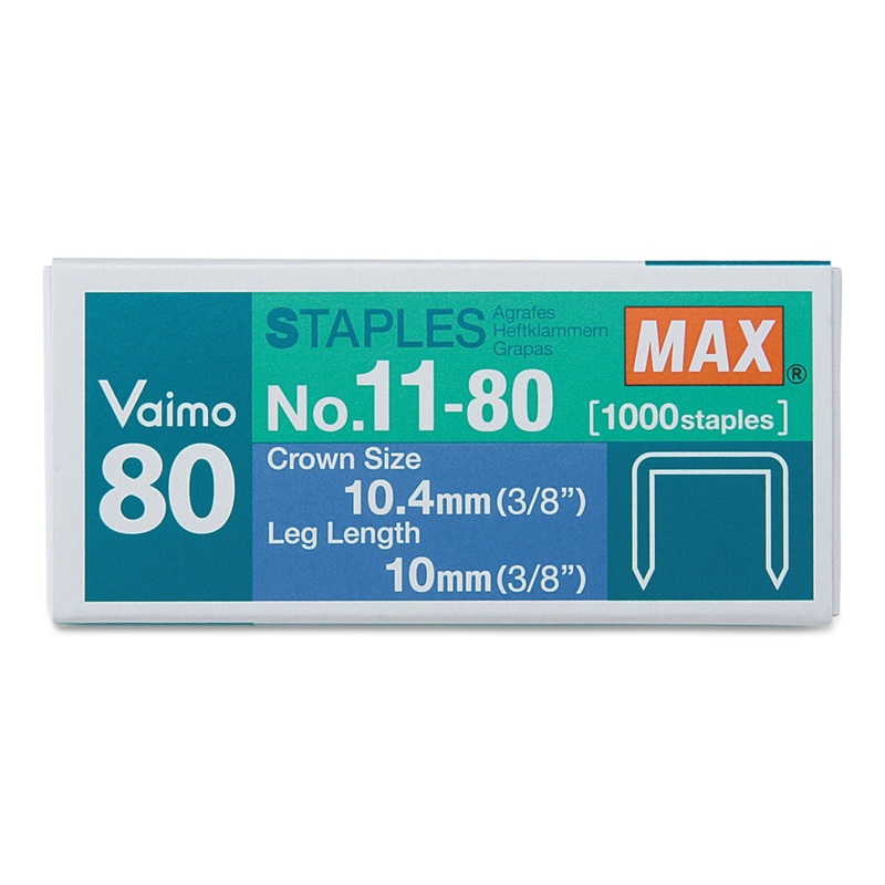 VAIMO 11 STAPLES, 0.38″ LEG, 0.5″ CROWN, STEEL, 1,000/BOX
