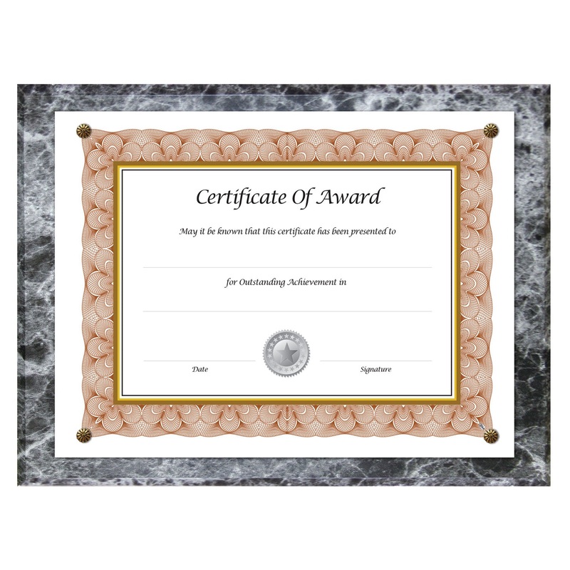 Award-A-Plaque Document Holder, Acrylic/plastic, 10-1/2 X 13, Black