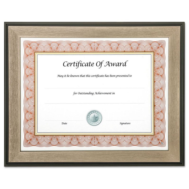 DIRECTOR SERIES DOCUMENT AND PHOTO FRAME, 8 1/2 X 11, BLACK/PEWTER FRAME
