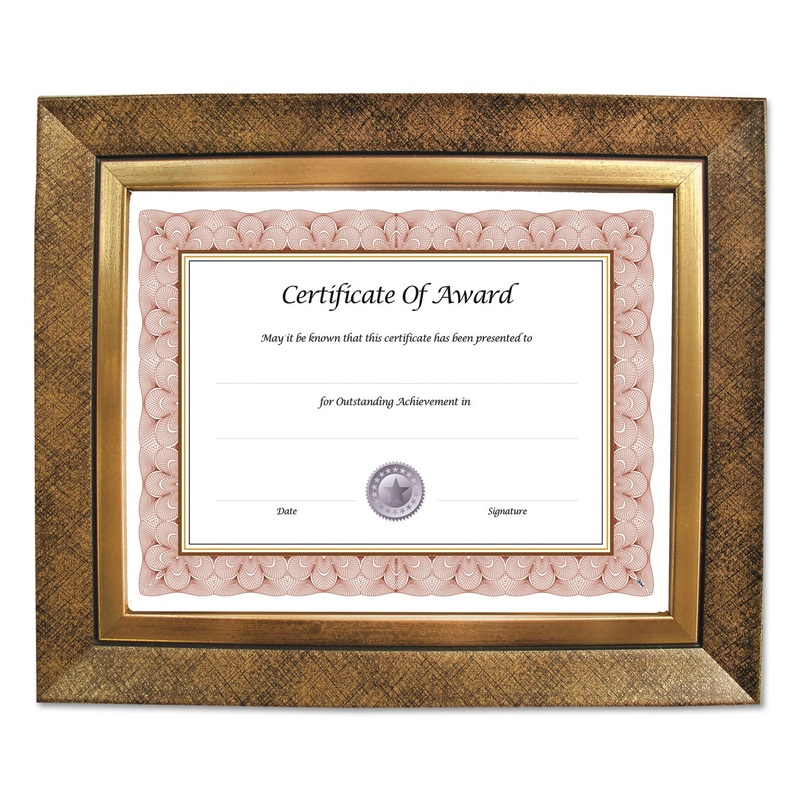 Executive Series Document And Photo Frame, 8 X 10, Gold Frame