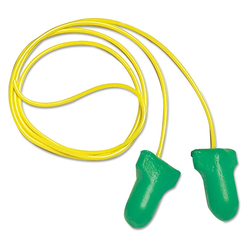 Lpf-30 Max Lite Single-Use Earplugs, Corded, 30nrr, Green, 100 Pairs