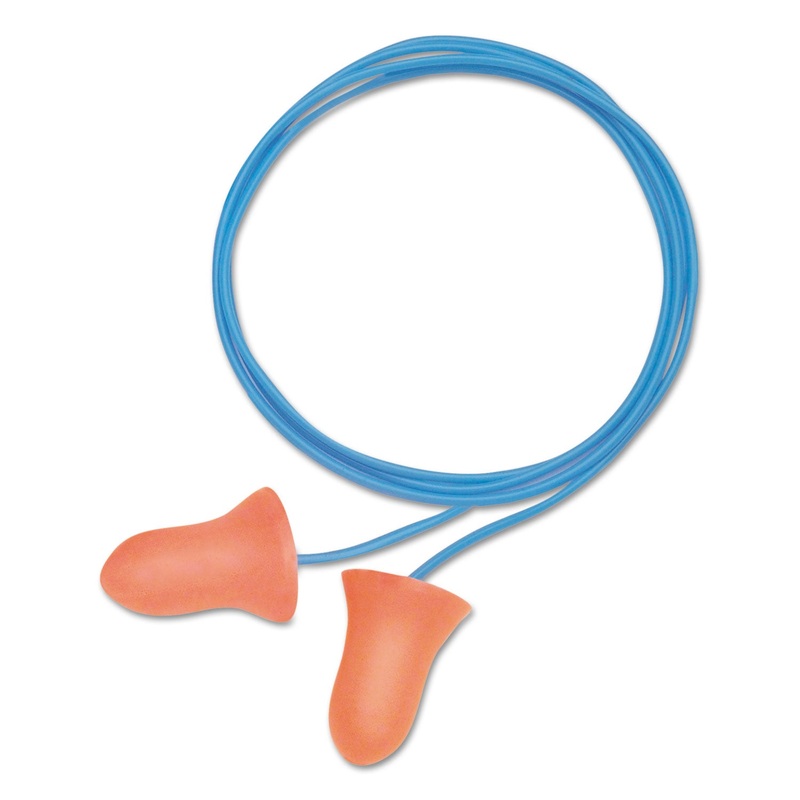 Max-30 Single-Use Earplugs, Corded, 33nrr, Coral, 100 Pairs