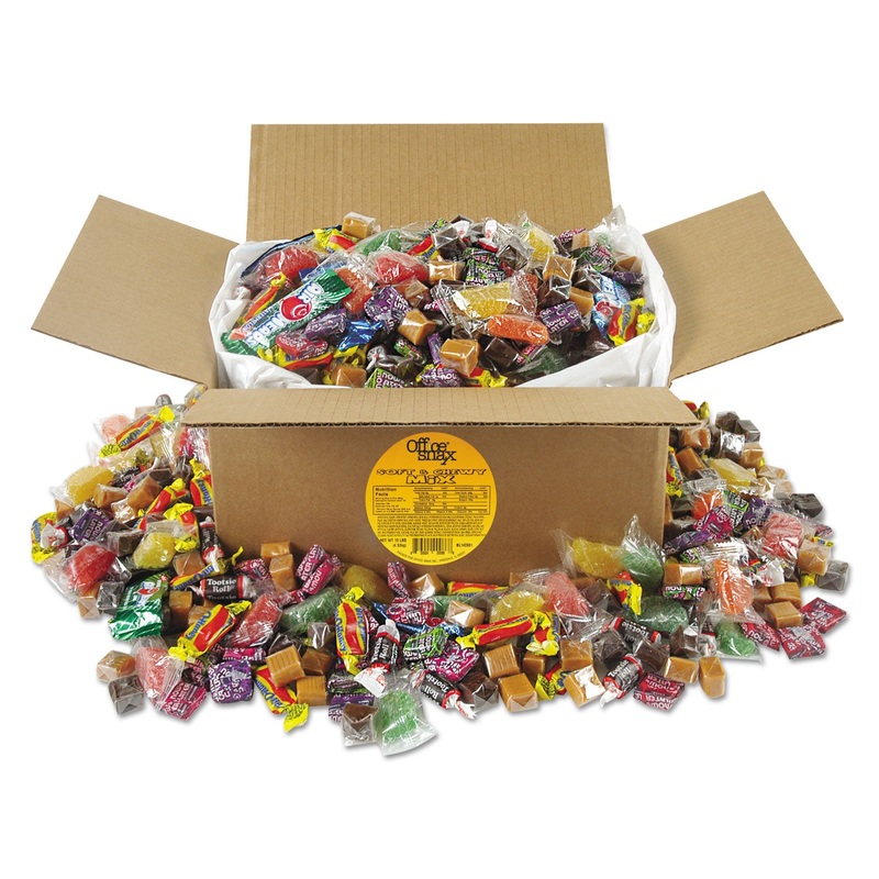 Soft & Chewy Candy Mix, Individually Wrapped, 10 Lb Values Size Box