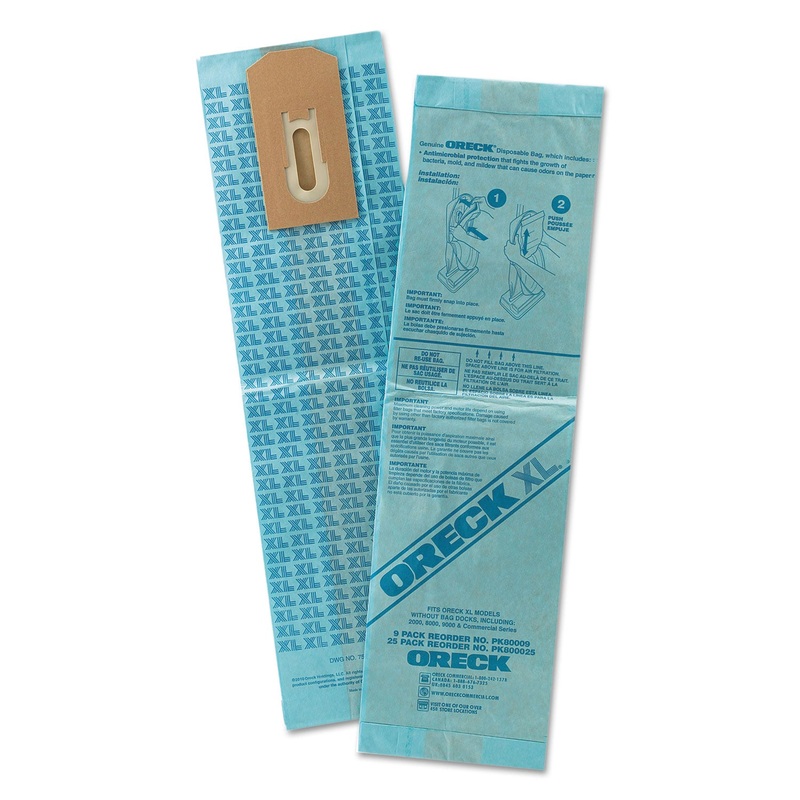 DISPOSABLE VACUUM BAGS, XL STANDARD FILTRATION, 25PK/EA