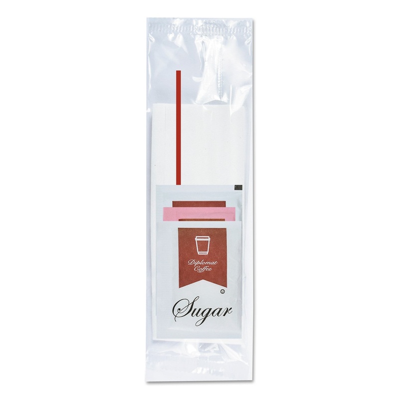 ECONOMY COFFEE CONDIMENT KIT, 0.34 OZ, 500/CARTON