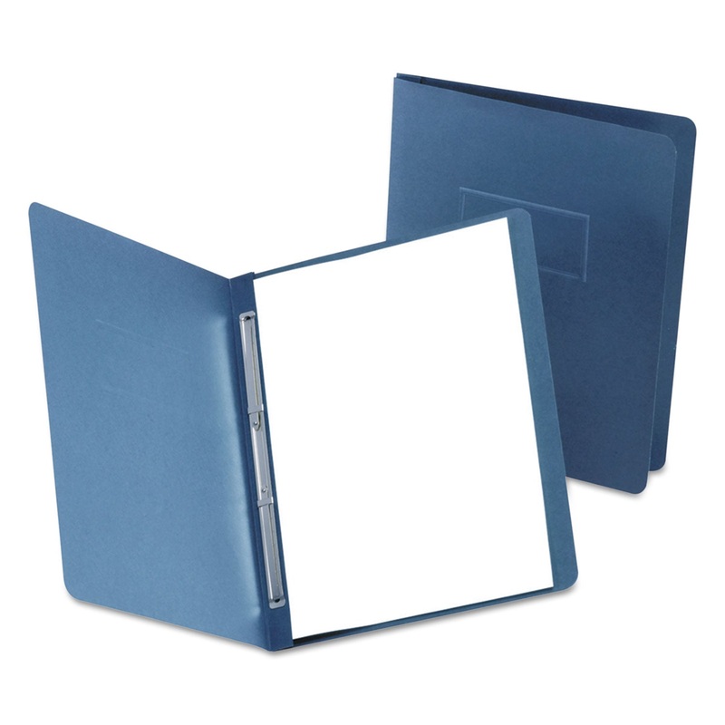 Paper Report Cover, Large 2 Prong Fastener, Letter, 3″ Capacity, Dk Blue, 25/box