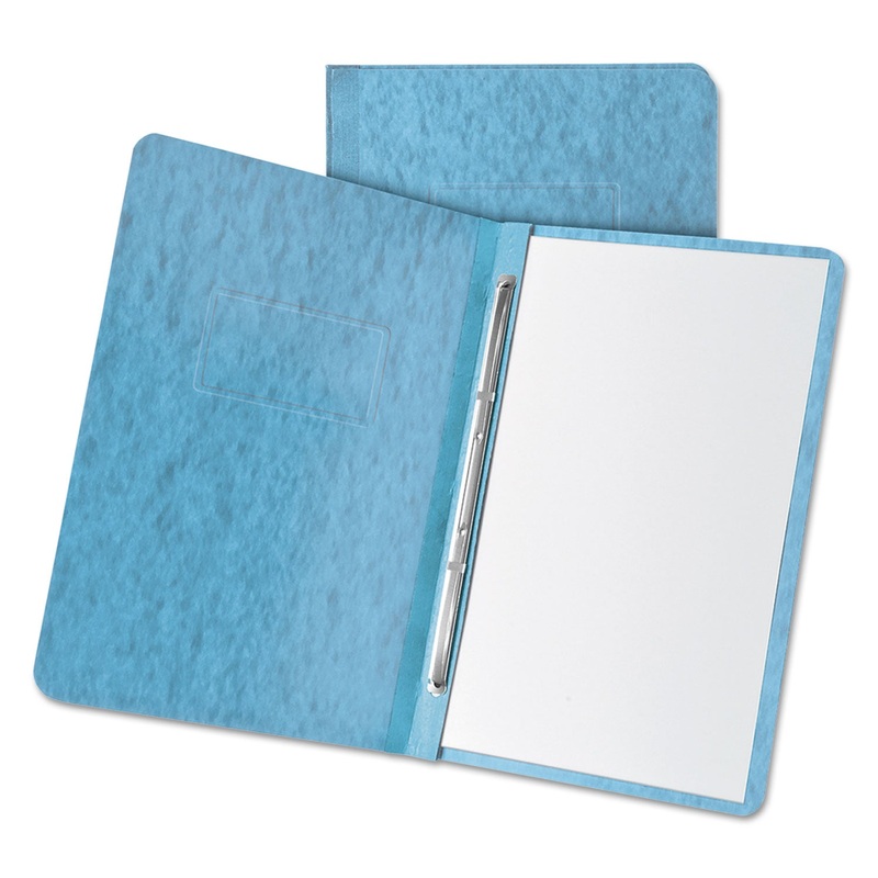 Pressboard Report Cover, 2 Prong Fastener, Letter, 3″ Capacity, Light Blue
