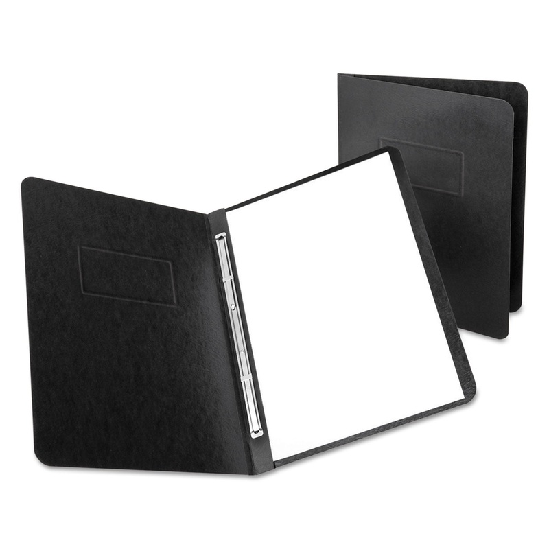 Pressguard Coated Report Cover, Prong Clip, Letter, 3″ Capacity, Black