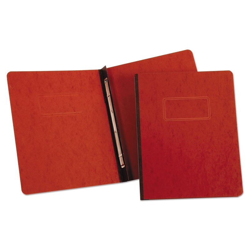 Pressguard Coated Report Cover, Prong Clip, Letter, 3″ Capacity, Red