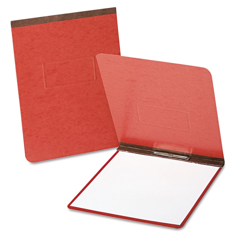 Pressguard Coated Report Cover, Prong Clip, Letter, 2″ Capacity, Red
