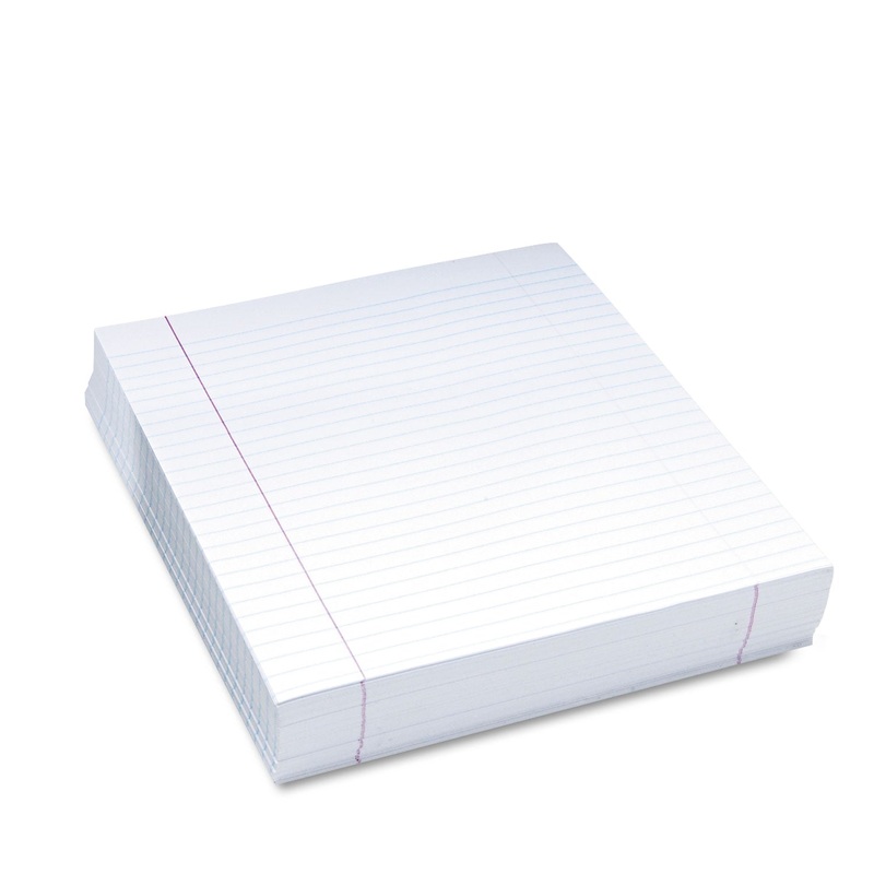 COMPOSITION PAPER, 8.5 X 11, WIDE/LEGAL RULE, 500/PACK