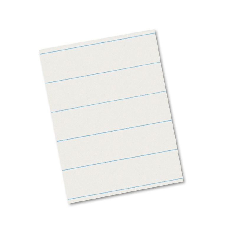 RULED NEWSPRINT PAPER, 3/8″ SHORT RULE, 8.5 X 11, 500/PACK