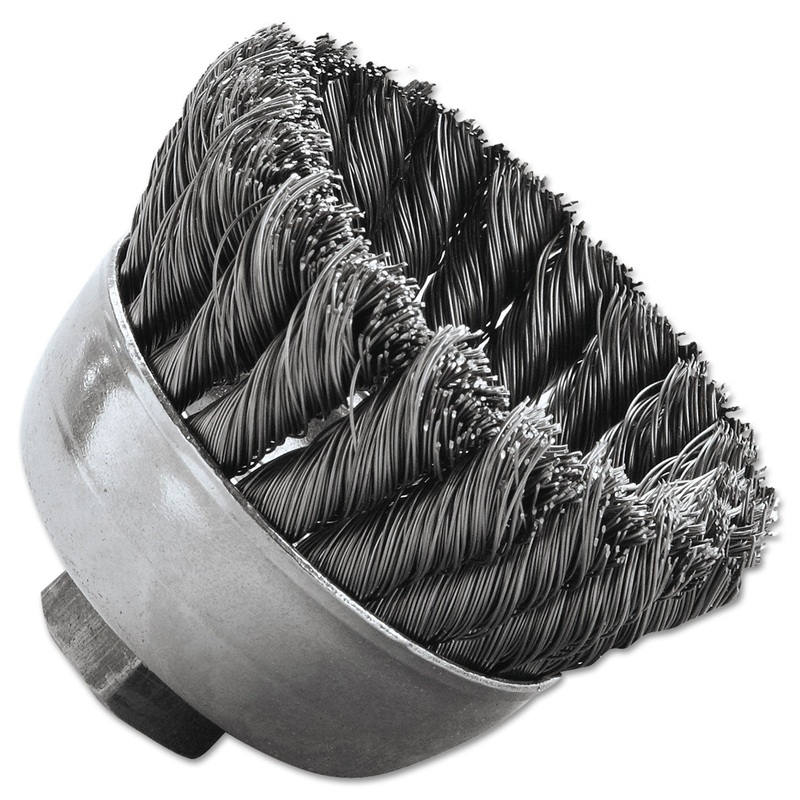 Sra-2 General-Duty Knot Wire Cup Brush, .014, 5/8-112, 3/4″ Dia