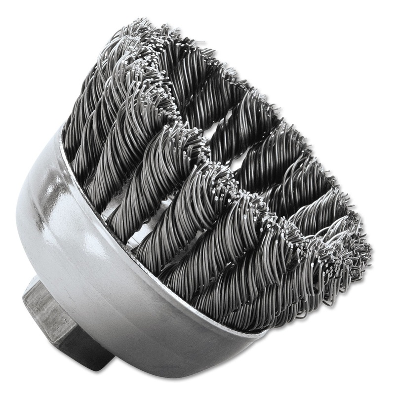 Sra-2 General-Duty Knot Wire Cup Brush, .020, Ss, 5/8-112, 3/4″ Dia