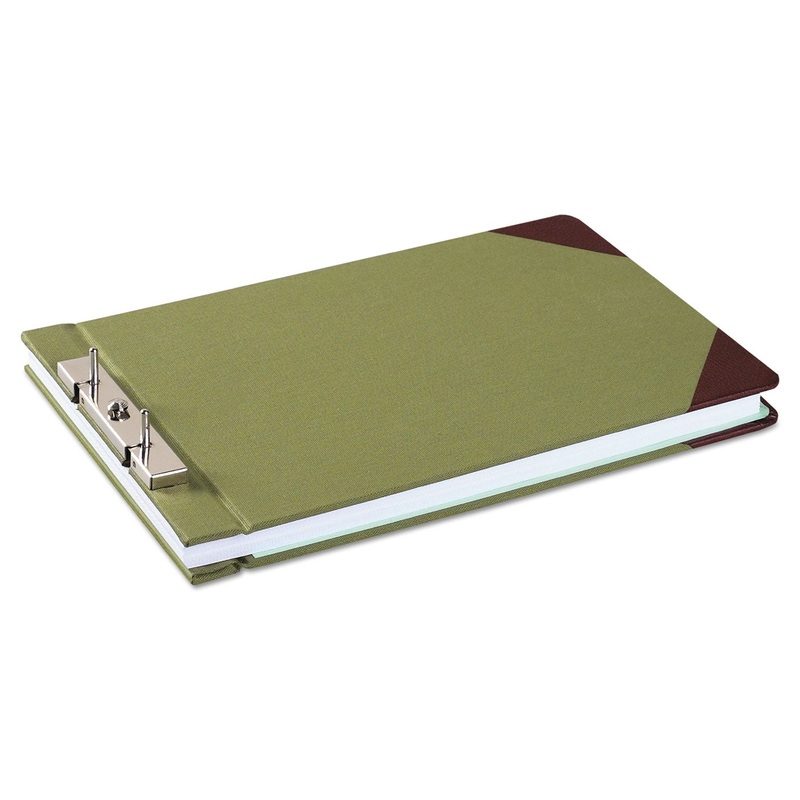 CANVAS SECTIONAL STORAGE POST BINDER, 2 POSTS, 3″ CAPACITY, 8.5 X 14, GREEN