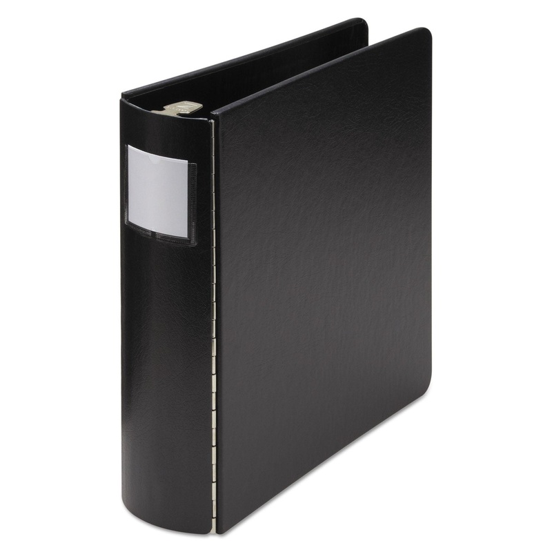 CASEBOUND ROUND RING BINDER, 3 RINGS, 2″ CAPACITY, 8.5 X 11, BLACK