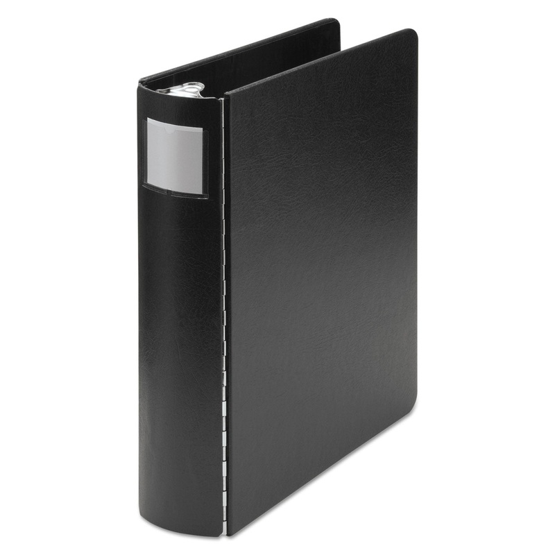 CASEBOUND ROUND RING BINDER, 4 RINGS, 2″ CAPACITY, 8.5 X 14, BLACK