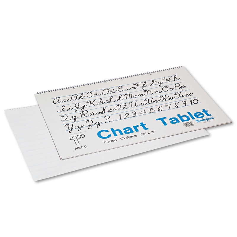 CHART TABLETS, 1″ PRESENTATION RULE, 24 X 16, 25 SHEETS