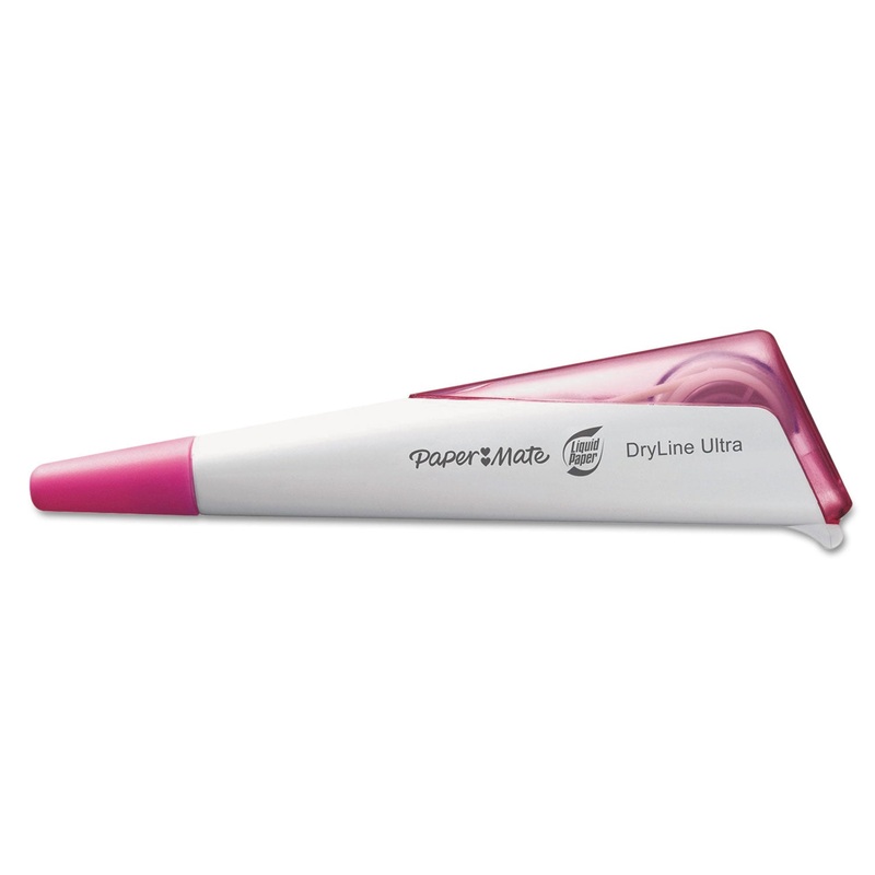 Dryline Ultra Correction Tape Pen, Refillable, 1/5″ X 235″, 3/pk, Asstd