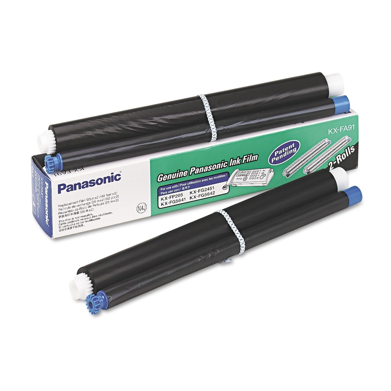 KX-FA91 FILM ROLL REFILL, 80 PAGE-YIELD, BLACK, 2 ROLLS/BOX