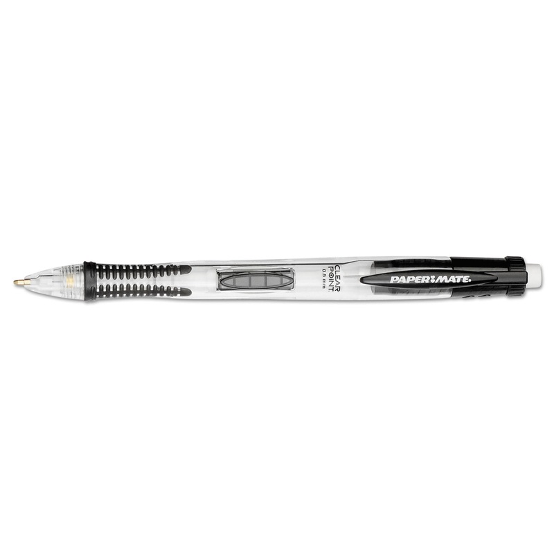 CLEAR POINT MECHANICAL PENCIL, 0.5 MM, HB (#2.5), BLACK LEAD, BLACK BARREL