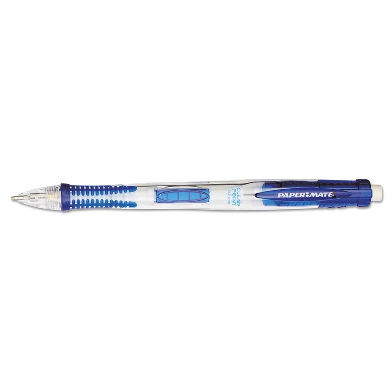 CLEAR POINT MECHANICAL PENCIL, 0.7 MM, HB (#2.5), BLACK LEAD, BLUE BARREL