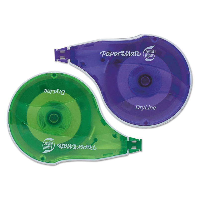 Dryline Correction Tape, Non-Refillable, 1/6″ X 472″, 2/pack