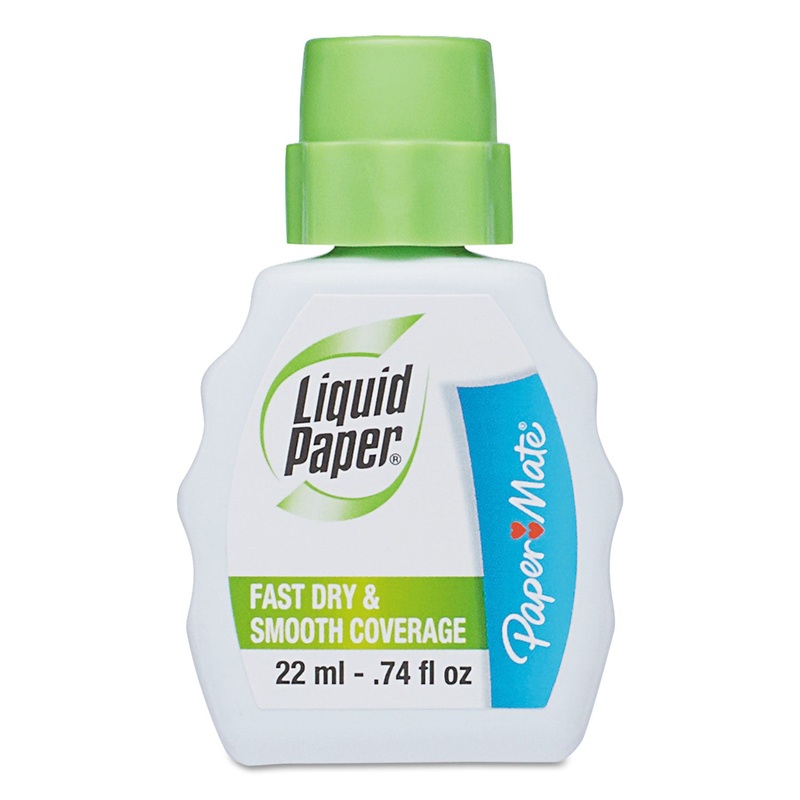 Fast Dry Correction Fluid, 22 Ml Bottle, White, 1/dozen