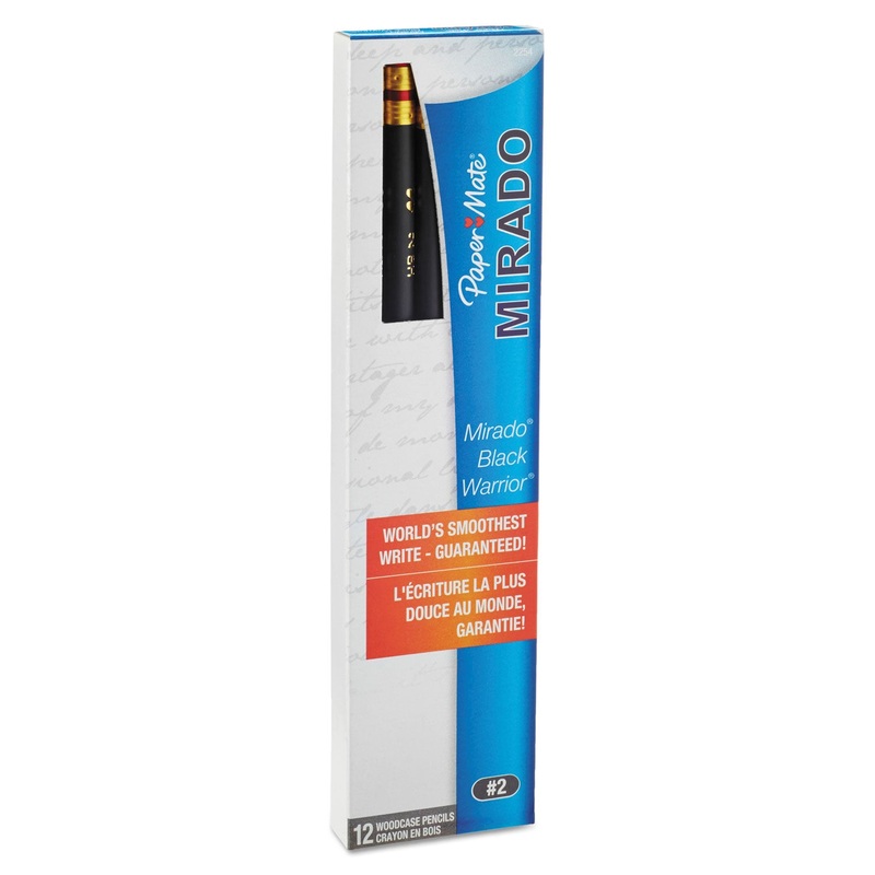 MIRADO BLACK WARRIOR PENCIL, HB (#2), BLACK LEAD, BLACK MATTE BARREL, DOZEN