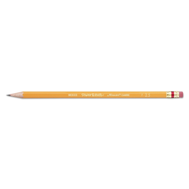 MIRADO PENCIL, F (#2.5), BLACK LEAD, YELLOW BARREL, DOZEN