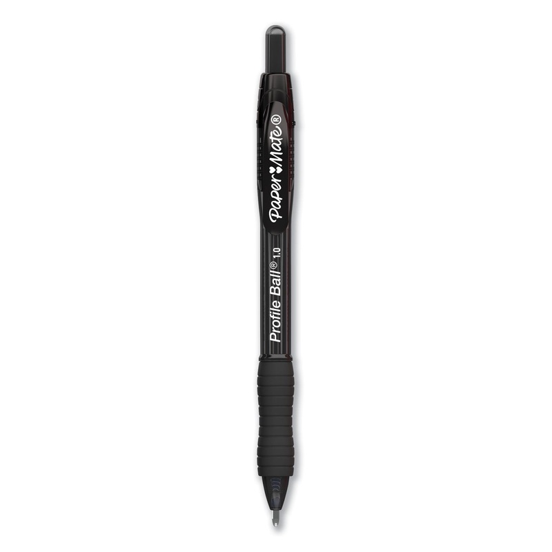 PROFILE RETRACTABLE BALLPOINT PEN, BOLD 1 MM, BLACK INK/BARREL, 36/PACK