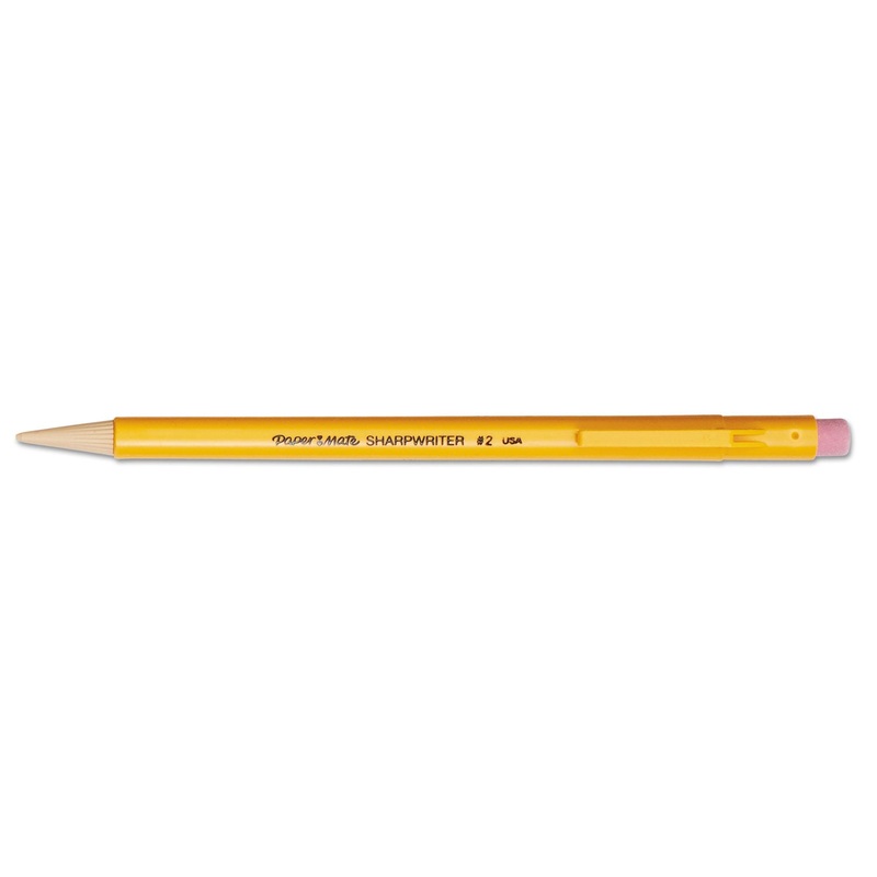SHARPWRITER MECHANICAL PENCIL, 0.7 MM, HB (#2.5), BLACK LEAD, CLASSIC YELLOW BARREL, DOZEN