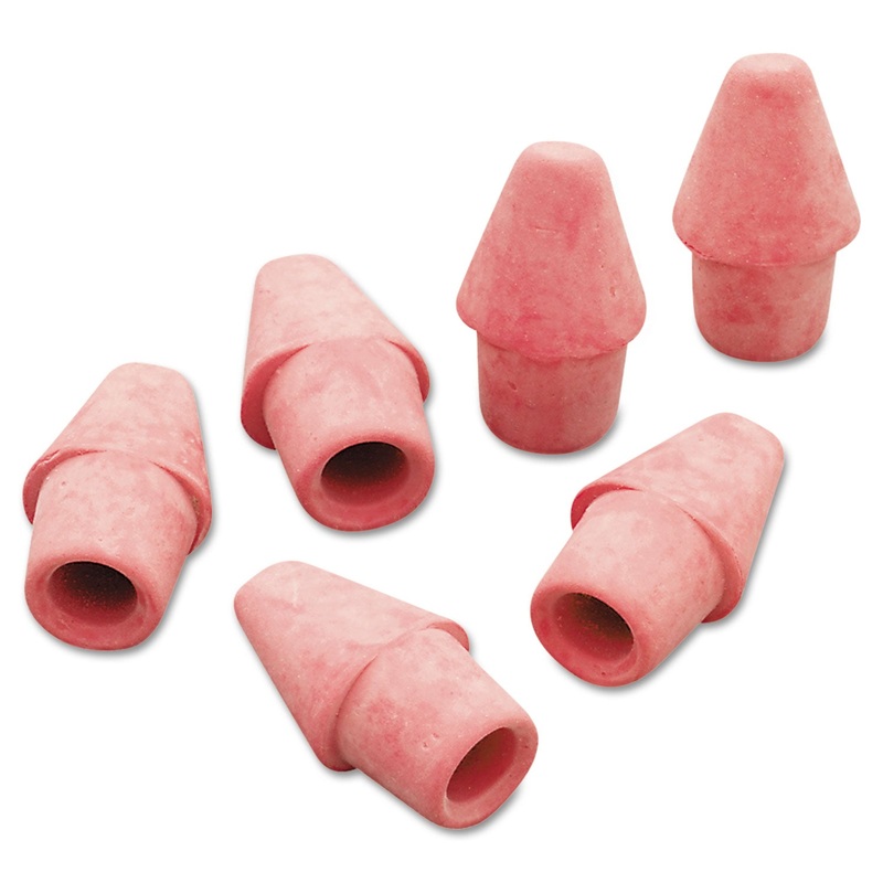 ARROWHEAD ERASER CAPS, PINK, ELASTOMER, 144/BOX