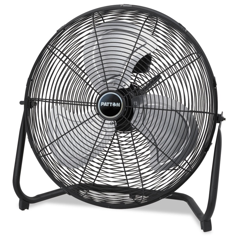 High Velocity Fan, Three-Speed, Black, 24 1/2″w X 8 5/8″h