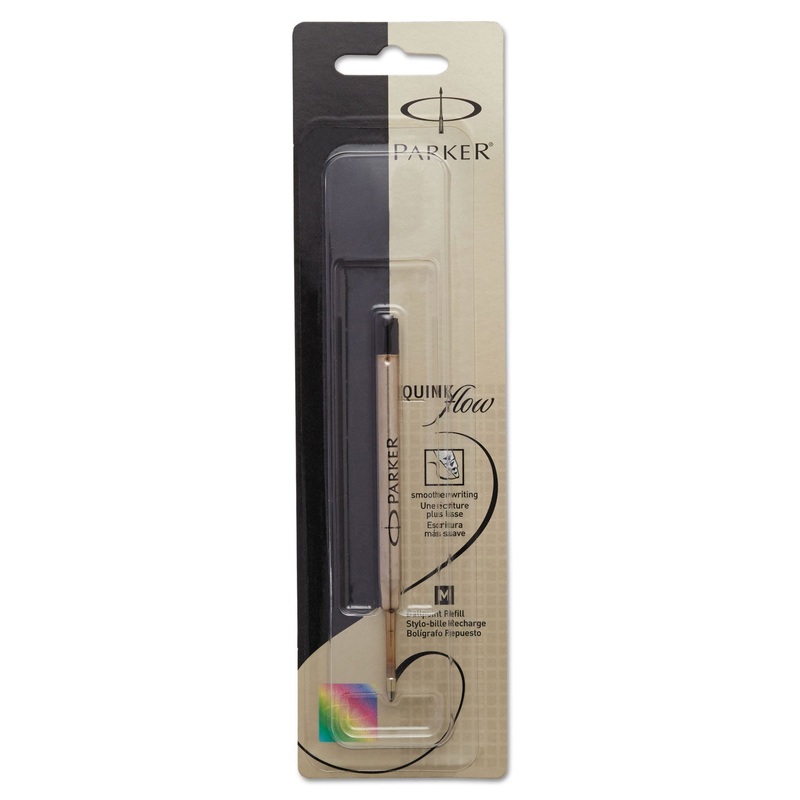 REFILL FOR PARKER BALLPOINT PENS, MEDIUM POINT, BLACK INK
