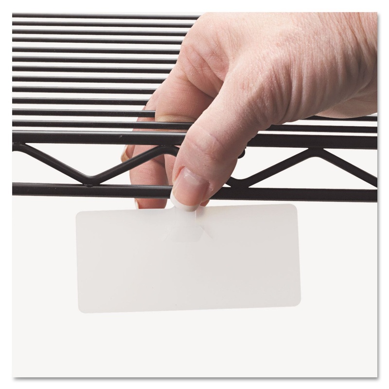 Wire Rack Shelf Tag, Side Load, 3-1/2 X 1-1/2, White, 10/pack