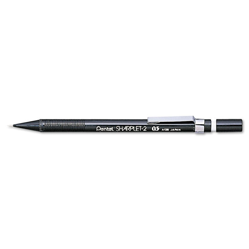 SHARPLET-2 MECHANICAL PENCIL, 0.5 MM, HB (#2.5), BLACK LEAD, BLACK BARREL
