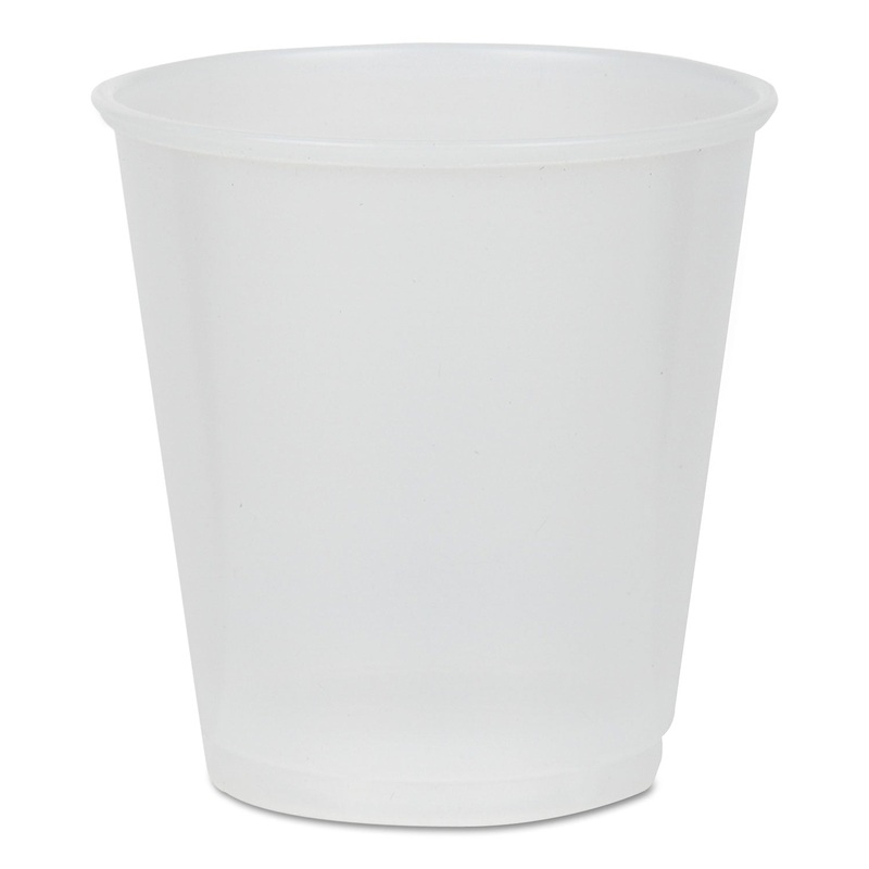 Translucent Plastic Cups, 3 Oz, 80/pack, 30 Pack/carton