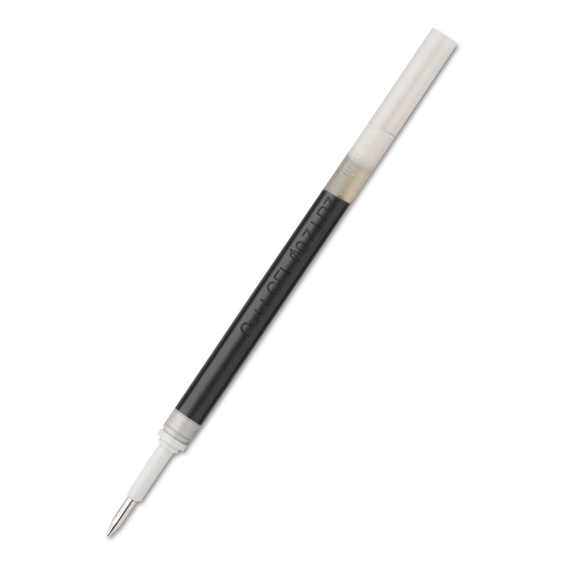 REFILL FOR PENTEL ENERGEL RETRACTABLE LIQUID GEL PENS, CONICAL TIP, MEDIUM POINT, BLACK INK