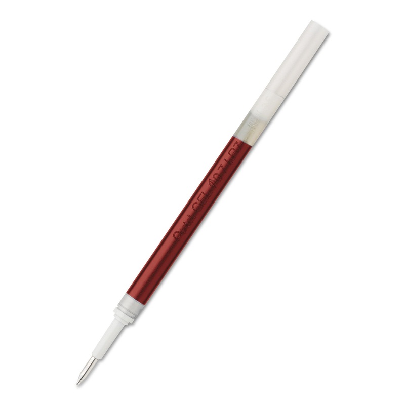 REFILL FOR PENTEL ENERGEL RETRACTABLE LIQUID GEL PENS, CONICAL TIP, MEDIUM POINT, RED INK