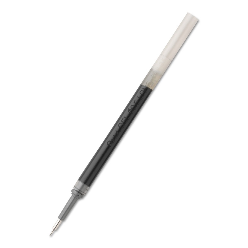 REFILL FOR PENTEL ENERGEL RETRACTABLE LIQUID GEL PENS, NEEDLE TIP, FINE POINT, BLACK INK