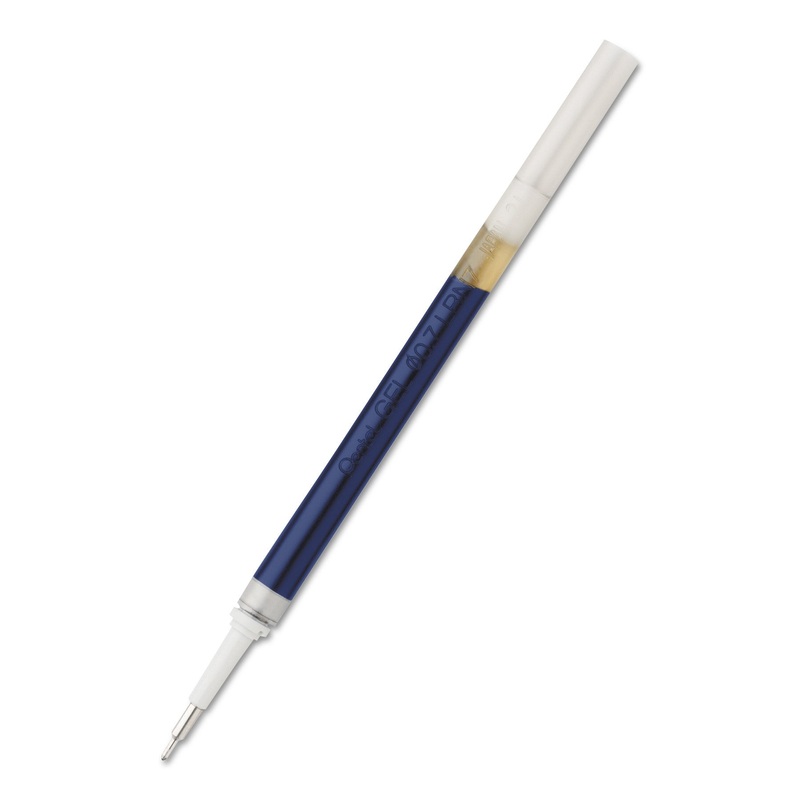 REFILL FOR PENTEL ENERGEL RETRACTABLE LIQUID GEL PENS, NEEDLE TIP, MEDIUM POINT, BLUE INK